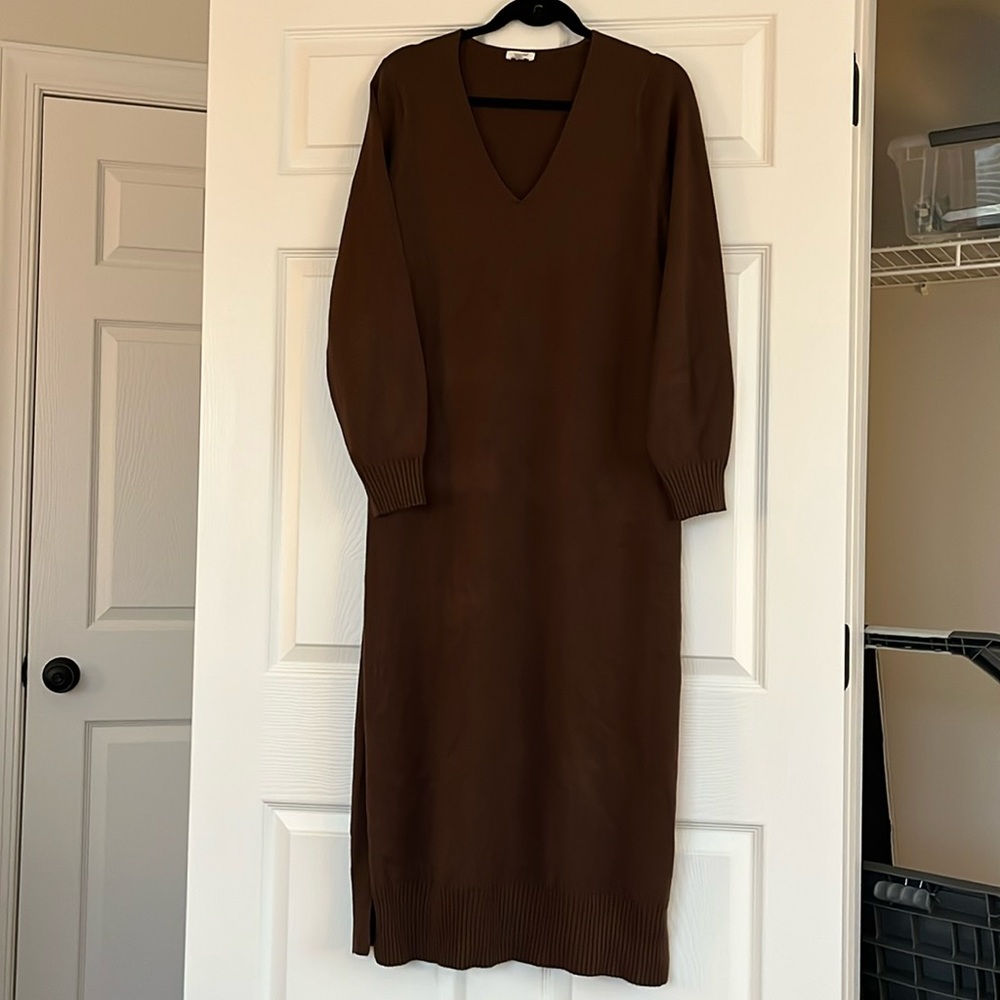 Splendid V Neck Sweater Dress